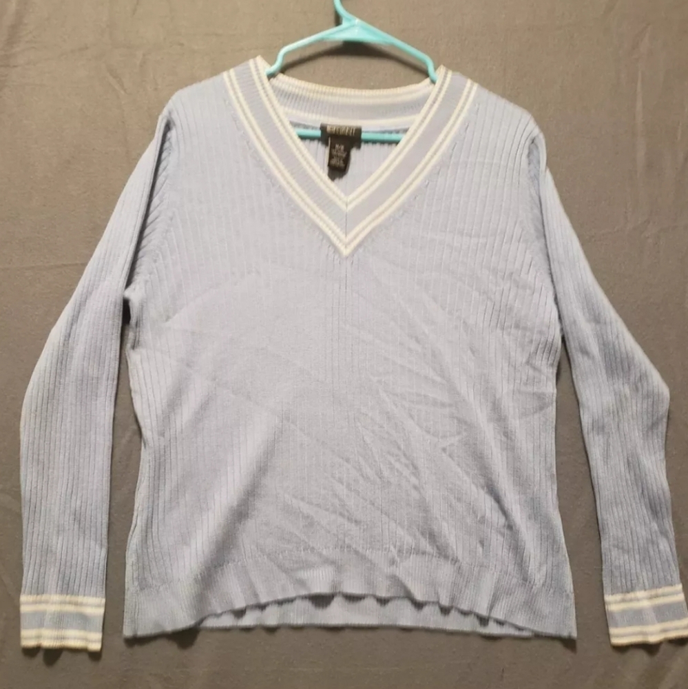 Lane Bryant Top Size 14/16 Blue White